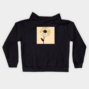 Yellow Daisy Flower Kids Hoodie